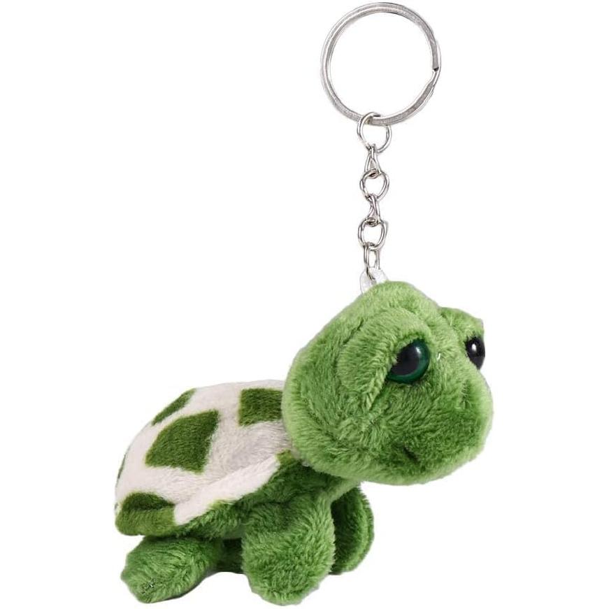 Jowxsx Green Mini Sea Creatures Turtle Doll Keychain Gift Plush Key Ring Cartoon Bag Pendant Auto Animal Decoration Plush Automobile Keychains Trim
