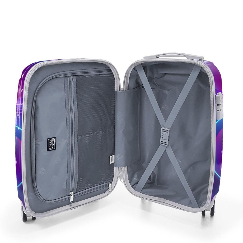 coral high Чемодан для ручной клади с красочным рисунком (50см) 16532