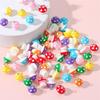 Colorful Mushroom Resin Pendants Earrings Beaded Ornaments Bracelet Pendant Jewelry Making Accessories for Craft Lover