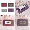 Miniature Dollhouses Rug With Traditional Turkish Pattern Furnishing Carpet Decorative Accessory for Craft Model Project