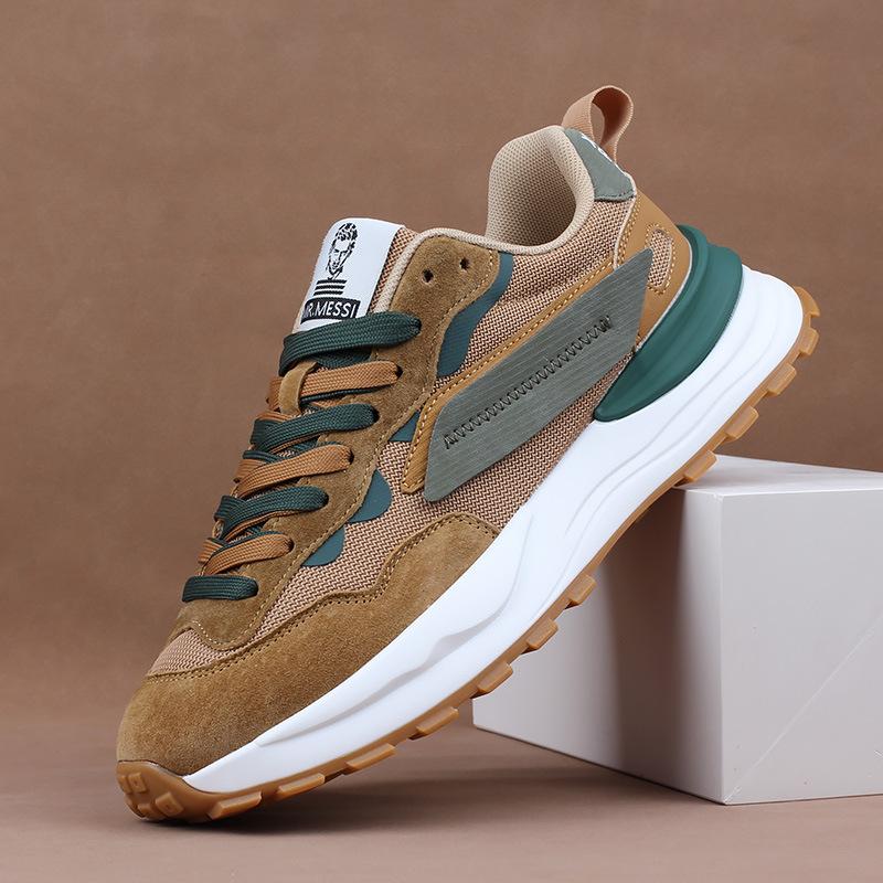 Breathable Mesh Surface Men's Casual Shoes Thick Soled Men's Sneakers Men's Running Shoes Student Travel Shoes Country Fashion Men Forrest Gump Shoes