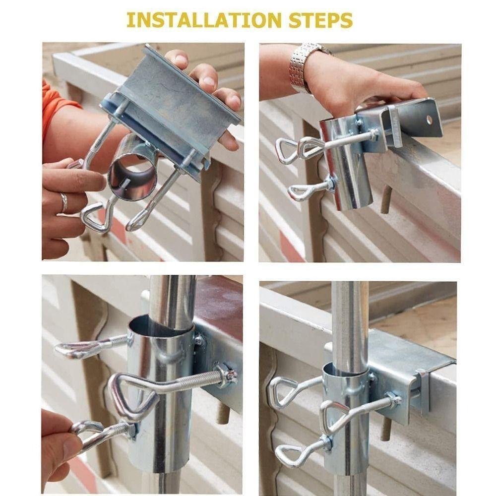 1Pcs Metal Umbrella Mount Clamp  For Garden Lawn Outdoor Yard Bleachers Deck Fences Poles