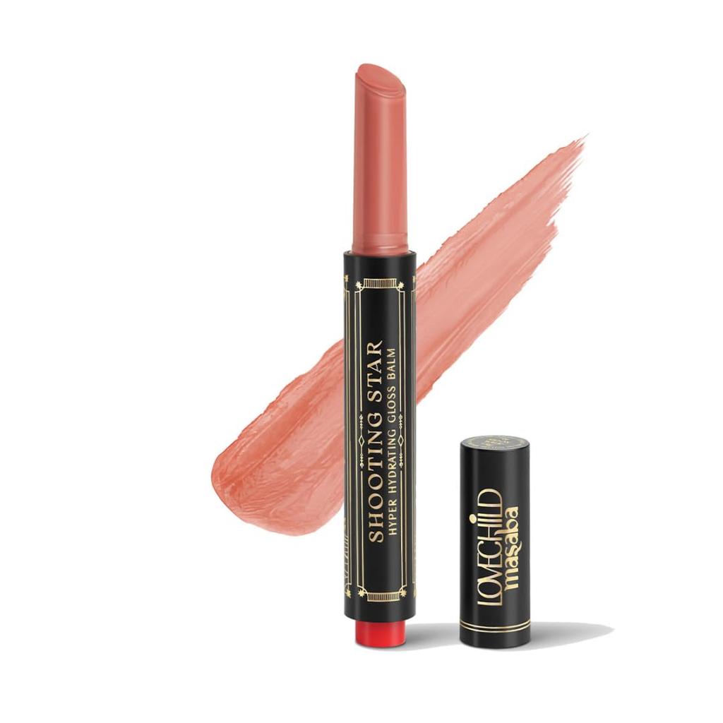 LoveChild Masaba Hyper Hydrating Gloss Balm Stick (Нюд розовый) | Блеск-бальзам для губ 3-в-1 для объема и высокого блеска | Обогащен пептидом, скваланом и J