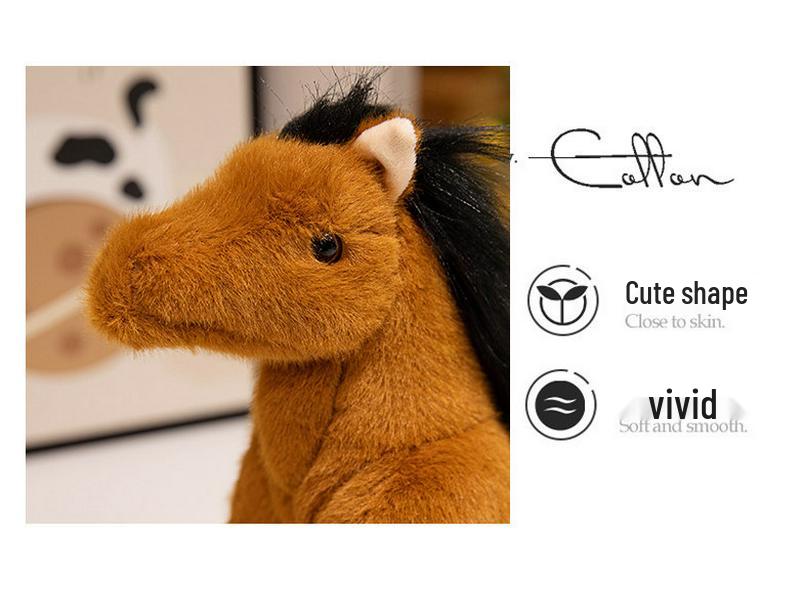 Трансграничная плюшевая игрушка-лошадь: Кукла-пони Зоопарк Активность и Домашнее украшение Подарок для детей