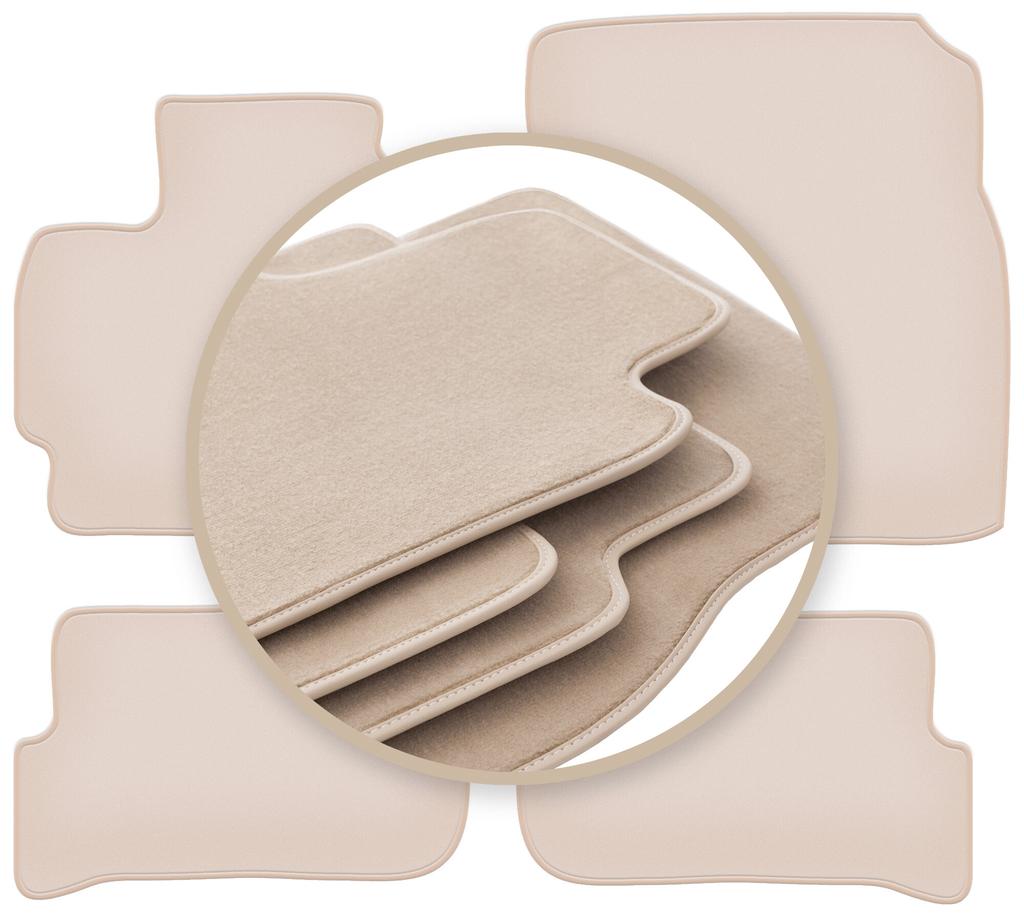 PREMIUM beige floor mats for: Mitsubishi Space Star II hatchback 2013-