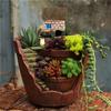 Mini House Figurine Resin Flower Pot Sky City Creative Planter for Flower Pot Herb Cacti Succulent Plants Home Garden Decoration