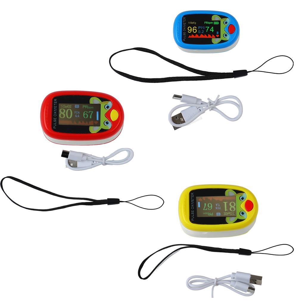 Оксиметр с зажимом на кончике пальца, 6 режимов, автоматическая зарядка через USB, светодиодный монитор кислорода в крови для детей