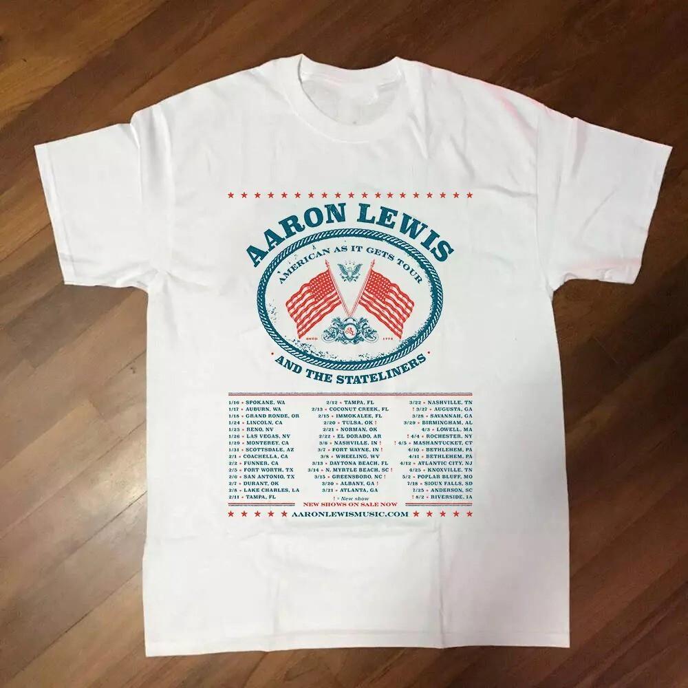 Футболка Aaron Lewis As It Gets Tour 2025 Полный размер S-5XL Унисекс Футболка