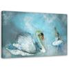Canvas Print Swan Ballerina Turquoise