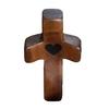 Olive Wood Pocket Cross Smooth Texture Pocket-sized Stress Relief Spiritual Companion Cross My Heart Encouragement Gift Wooden Cross Adult Sex Wear