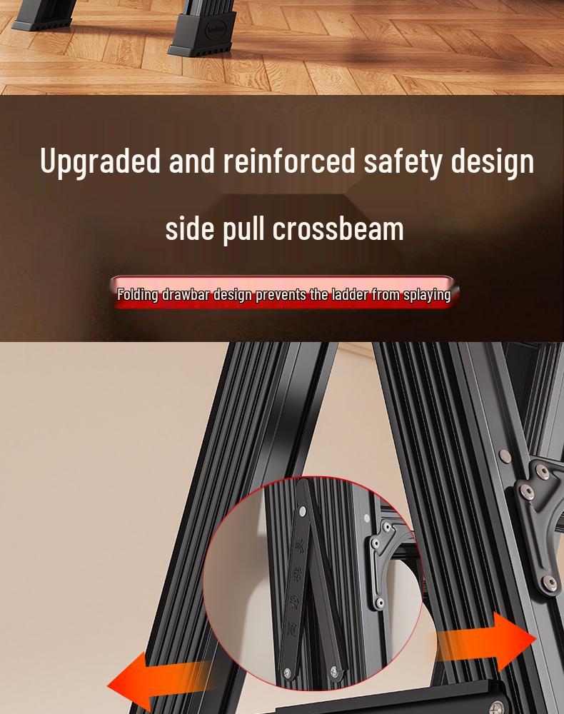 Aluminum Multifunctional Telescopic Folding Ladder: Portable, A-Frame, Household & Engineering Use
