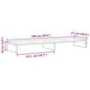 VidaXL Support de moniteur chêne sonoma 100x27x10 cm bois d'ingénierie, support de moniteur pour bureau, étagère de 854654