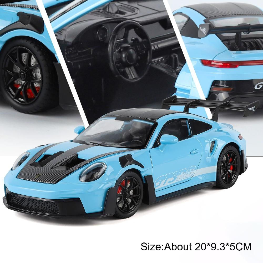 1:24 911 GT3 RS Cayenne S Модели Игрушки Литой Сплав Спортивный Автомобиль Двери Открываются Звук Свет Оттянуть Назад Транспортные Средства Детские Праздничные Подарки
