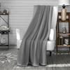Flannel Blanket 140x200 Cm CALIN Gray, by Soleil d'Ocre