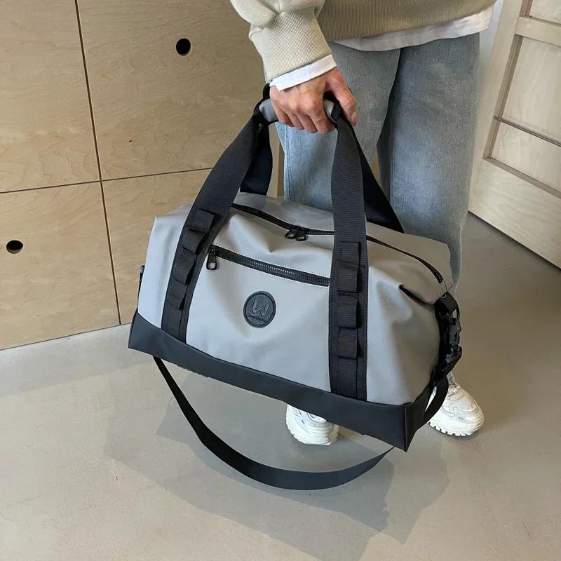 Женские дорожные сумки большой вместимости, мягкая, высококачественная, повседневная, однотонная, на молнии, Оксфорд