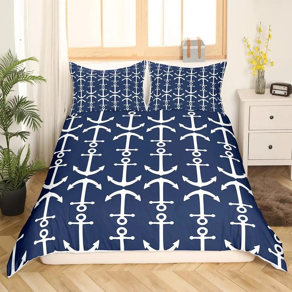 Пододеяльник с изображением парусной лодки King Queen, комплект постельного белья Coastal Sailing Boat, одеяло Sea Adventure, полиэстер, пододеяльник