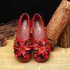 Ethnic Style Women Shoes Handmade Sweet Flower PU Leather Flats Shoes Soft Comfortable Ladies Casual Shoes Round Toe Loafers New