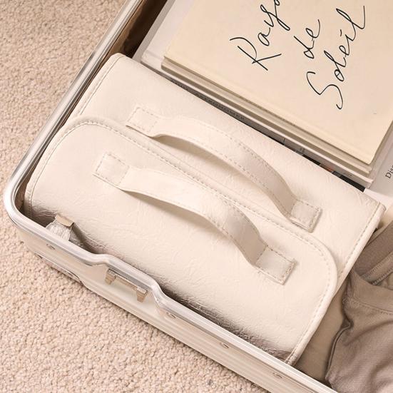 Косметичка для хранения со съемными отделениями и ручкой, водонепроницаемая дорожная косметичка большой емкости