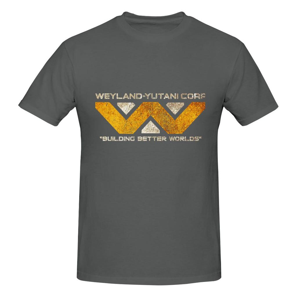 Weyland Yutani Vintage Distressed Print Wrinkleresistant Tshirt Niche Salt Style Full Texture Tees