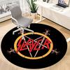 1 шт. Коврик для пола с круглым рисунком в стиле Slayer Music Office, Коврик для помещений, Подходит для офиса, Под офисные стулья, Спальни, Гостиной, Домашнего декора DT1212103