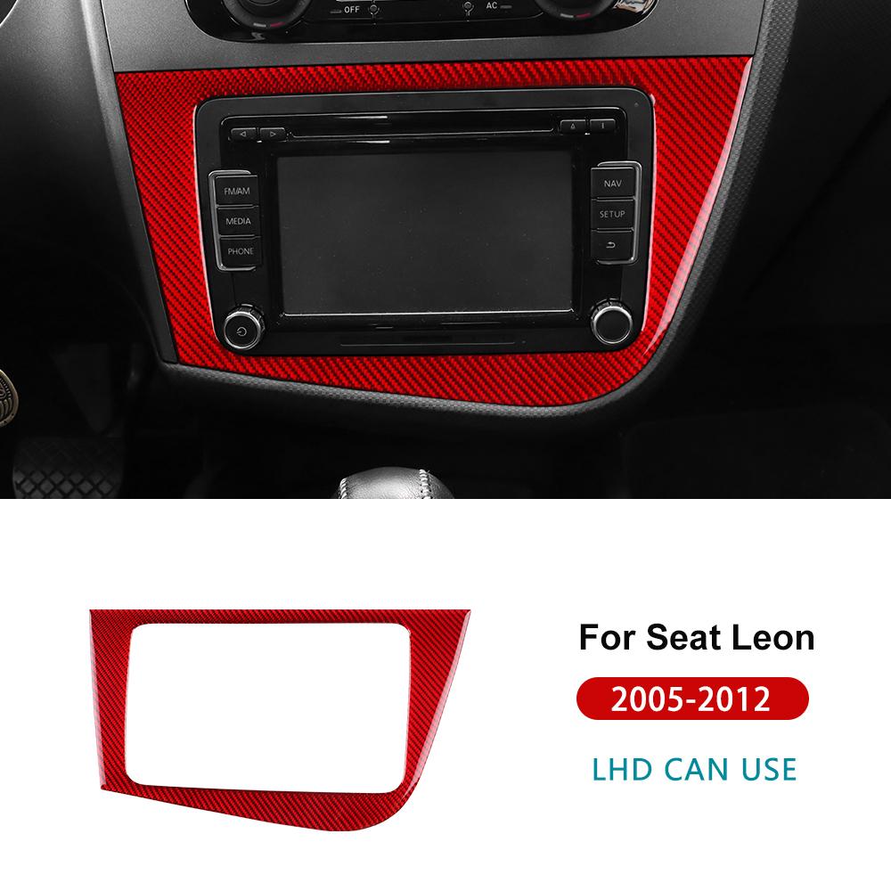 Для Seat Leon 2005 2006 2007 2008 2009 2010 2011 2012 Настоящая Мягкая Наклейка из Углеродного Волокна LHD RHD Панель CD Автомобиля Аксессуары для Интерьера