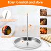 Al Pastor Skewer Stainless Steel Vertical Skewer with Tray Roasted Chicken Fork 2 in 1 Vertical Spit Stand Barbecue Grill Skewer