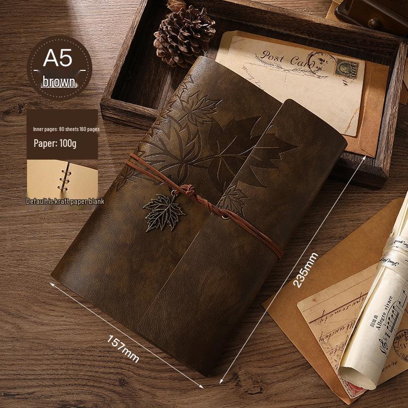 Портативный дорожный дневник из крафт-бумаги: Дневник-блокнот DIY на кольцах