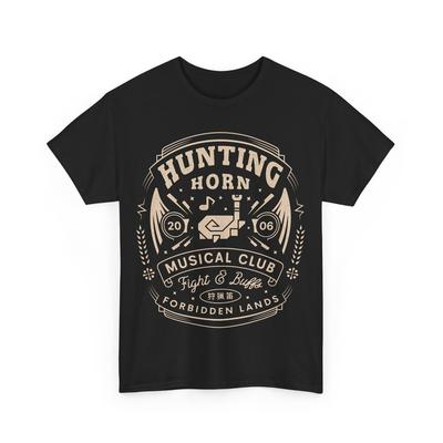 Музыкальный клуб «Охотничий рог» Унисекс футболка. Видеоигры Monster Hunter. Дикие земли.