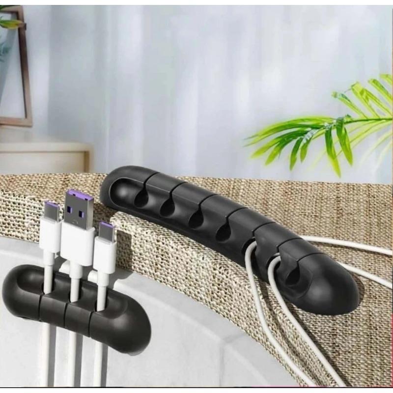 Органайзер для USB-кабелей Силиконовый держатель для намотки кабелей Настольные зажимы для аккуратного хранения Держатель для кабелей мыши, клавиатуры, наушников Органайзер для проводов