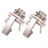 2Pcs Guitar Bass Accessory 6.35mm Socket Plug for String Instrument - Silver,