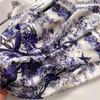 Luxury 2024 Floral Print Square Silk Scarf for Women Hijab Hair Bands 70cm Neckerchief Female Satin Shawl Ribbon Headband