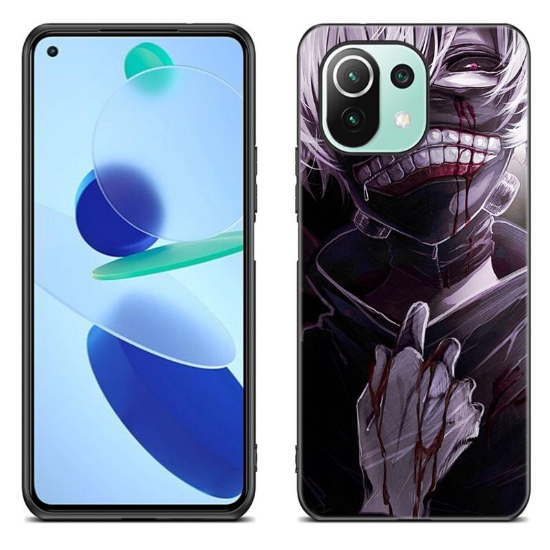 Чехол для телефона с аниме «Токийский гуль» для Xiaomi Mi 11 Lite NE 11i 10T 11T Pro A2 A3 Lite POCO F3 M3 M4 C31 X3 Pro NFC GT, черный чехол