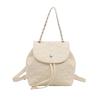 Korean Style Heart Embroidered Pu Shoulder Bag With Chain Chain For Daily Casual Use