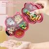 Flower Pill Case Portable 6 Grids Moisture Proof Pill Container Holder for Vitamins Cod Liver Oil Supplements Medication