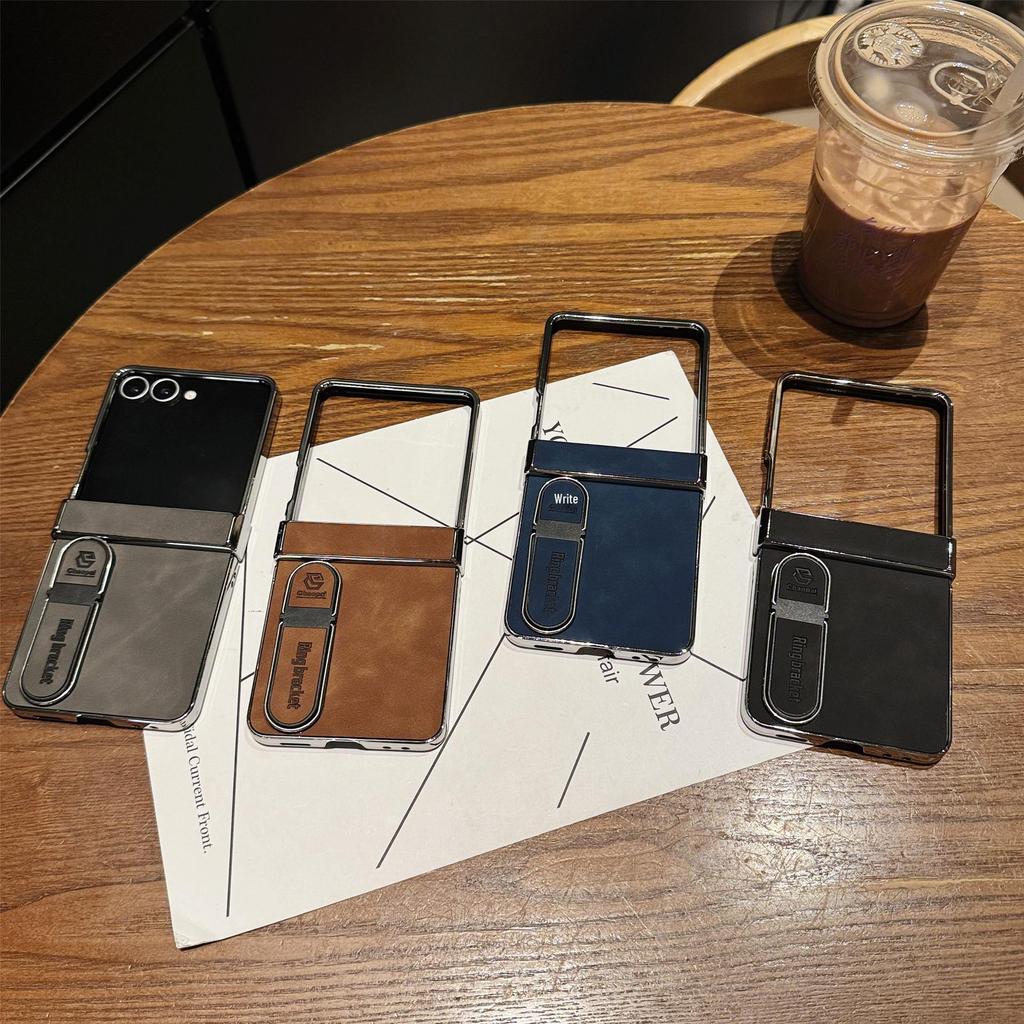 Защитный чехол-книжка Samsung Z-Flip 7/6 с подставкой для пальца