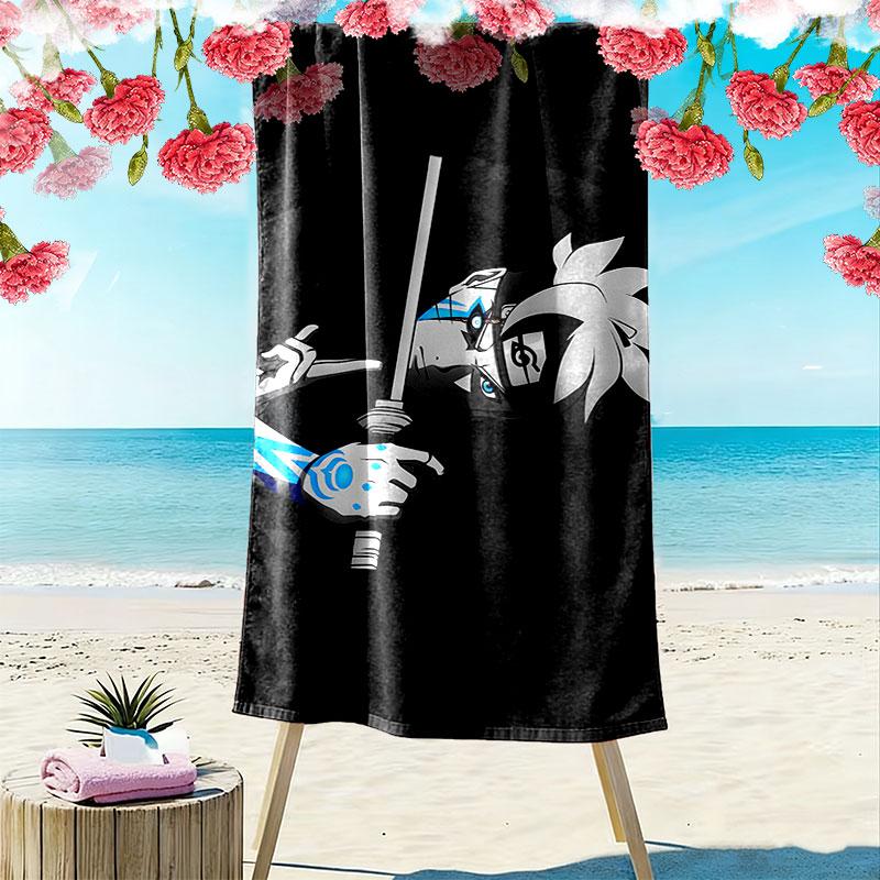Naruto Anime Print Beach Towel, Large Soft Quick Dry Towel for Beach Camping Swimming