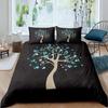Tree Of Life Duvet Cover Set Blue Tree With Black Background 3D Print Comforter Cover For Kids Boys Girls Polyester Bedding Set
