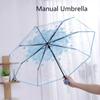 Automatic Umbrella Transparent Manual Umbrella Women's Folding Umbrellas Parasol For Rain And Sun Windproof Business