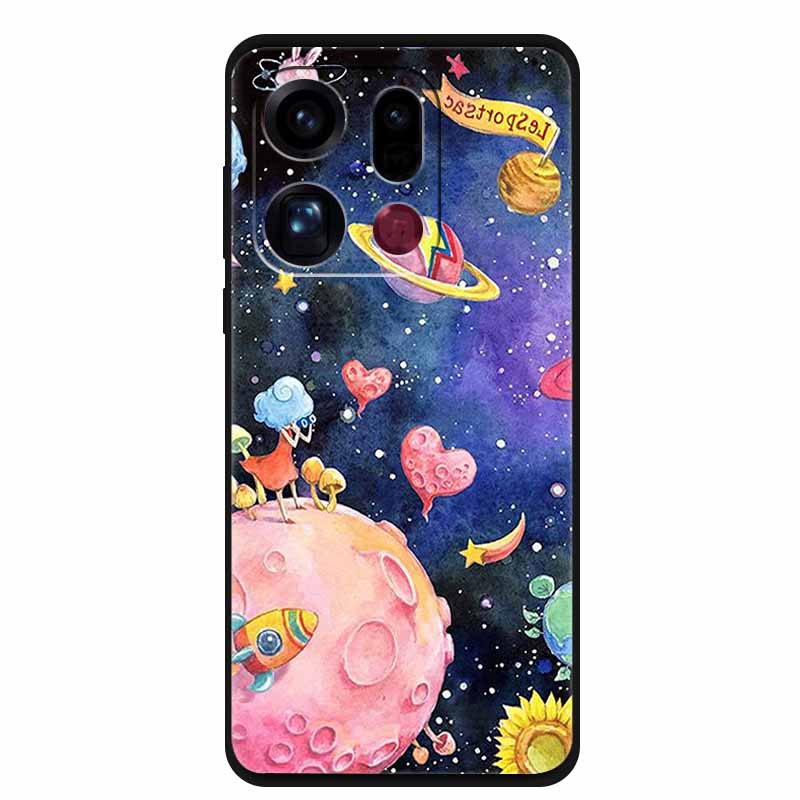 For OPPO Find X9 5G Case Silicone Space Animal TPU Soft Black Cover For OPPO Find X9 Cases FindX9 CPH2797 PLJ110 Cool TPU Cover