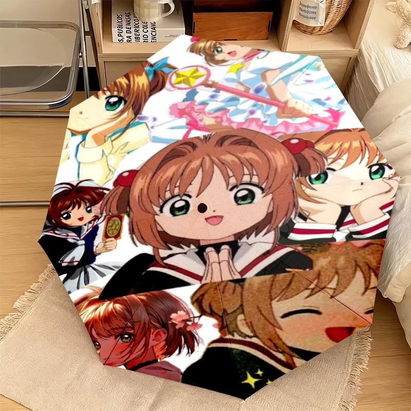 1PC Cardcaptor Sakura Characters Automatic Umbrella - Suitable Travel Outdoor Portable Umbrella Birthday Gift Daily Essentials