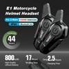 E1 Bluetooth Intercom Мотоциклетный шлем Bluetooth гарнитура intercomunicador Moto Interphone гарнитура беспроводная для 2 мотоциклистов 1000M