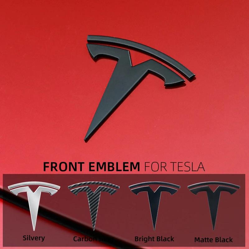Автомобильная наклейка Tesla Металлическая для Tesla Model 3 Mode Y Логотип на капот автомобиля Накладка Значок Наклейка Стайлинг Кузов автомобиля Задний значок багажника Acc