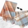 Wool Scarf Unisex  Versatile and Soft  Autumn and Winter Plaid Shawl  Thickened  Warm and Long Scarf