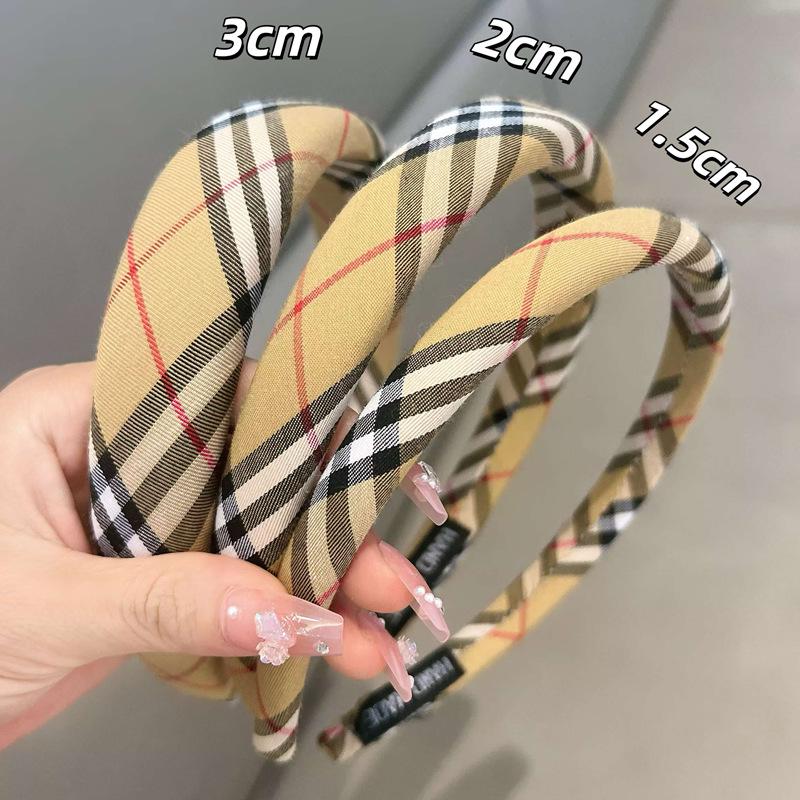 Классическая британская клетчатая повязка на голову с губкой: Ретро Преппи Высокая Тулья