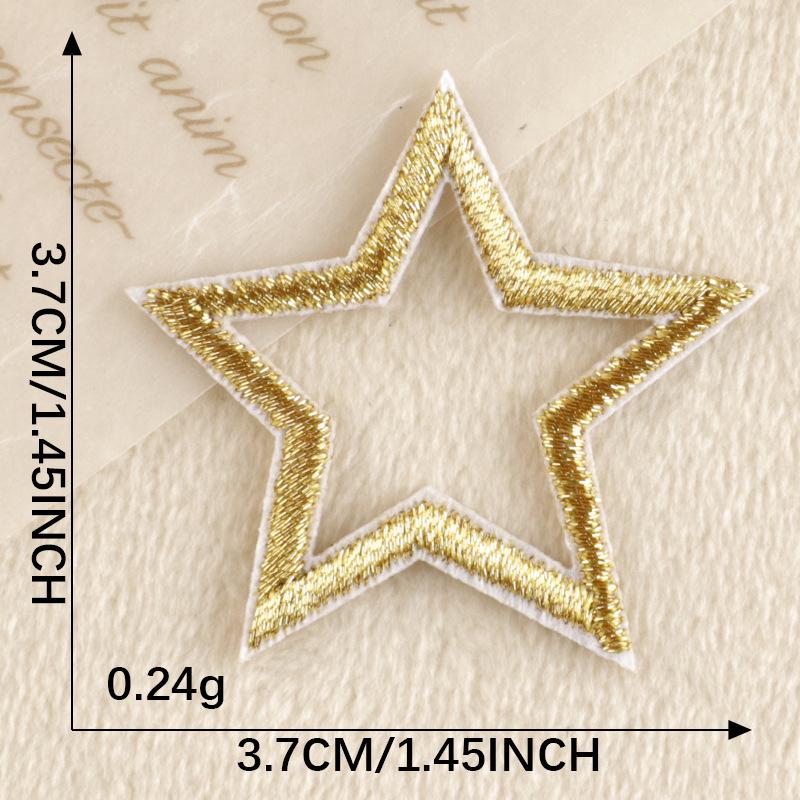 Вышитая нашивка «Звезда и сердце» — аксессуар для одежды в корейском стиле своими руками