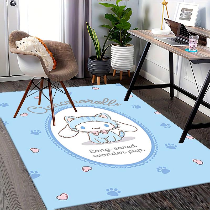 Cinnamoroll Anime Cartoon Design Chair Mat Non-Slip Carpet for Office Home Decoration Living Room Bedroom Game Room Dormitory.E054