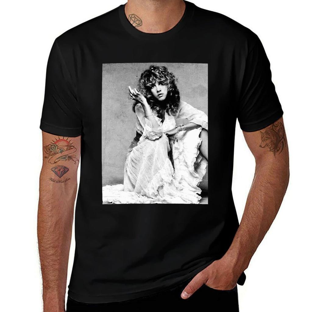 Stevie Nicks Middle Fingers Poster Tshirt Holiday Simple Tee Shirt