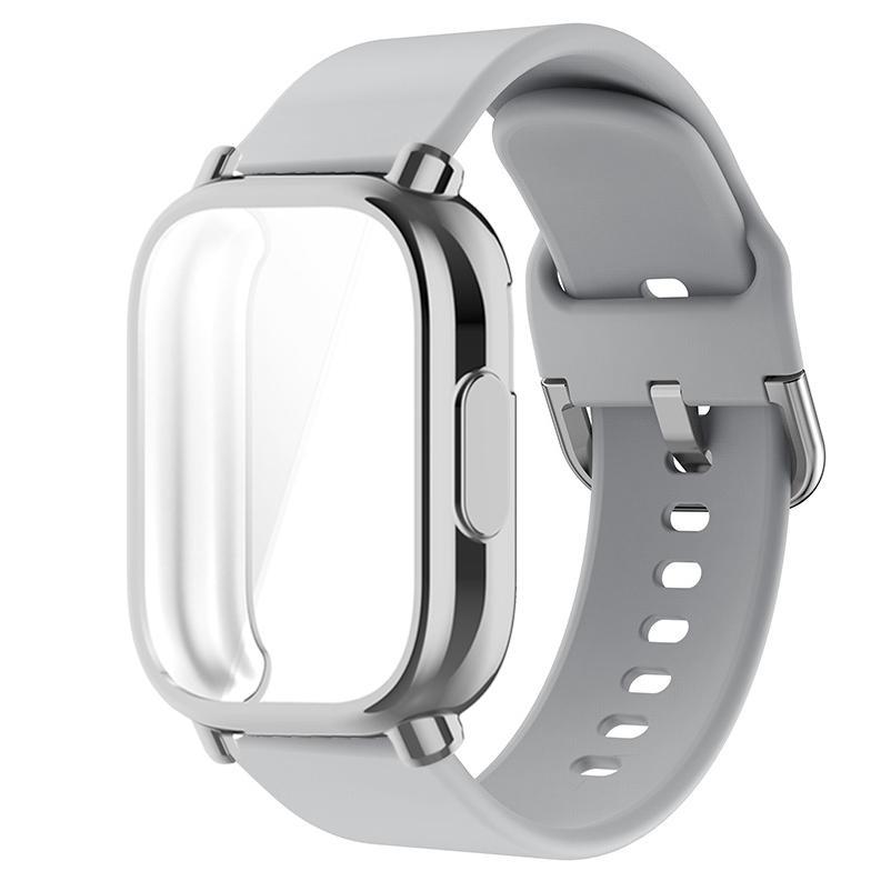 Защитный чехол + ремешок для Redmi Watch 5 active Redmi Watch 5 Lite Полное покрытие экрана Мягкий ТПУ корпус и дышащий спортивный ремешок