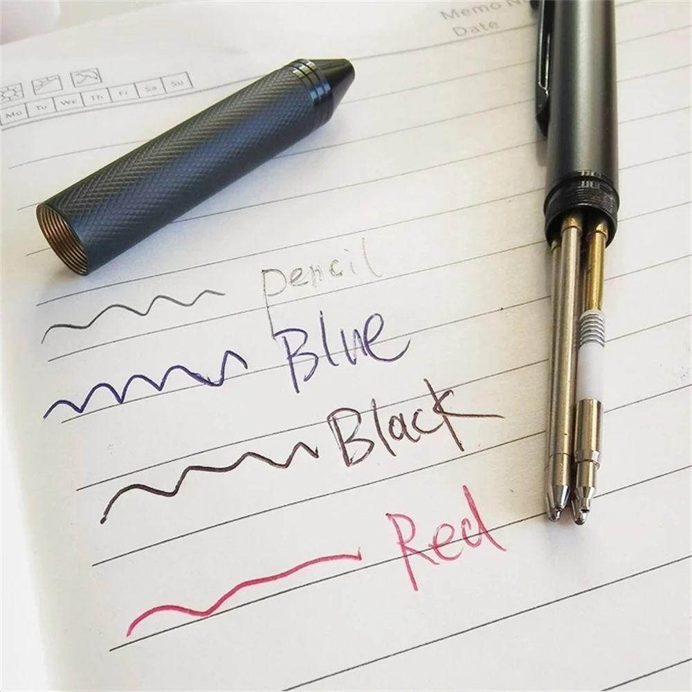 In 1 Ball Pen 3 Colors Student Mechanical Pencil Movable Pencil Ballpoint Pens Automatic Ballpoint