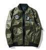 Spring Clothing Jacket Reversible Flight Jacket Jumper Blouson Unisex Military Jacket Windproof Water Repellent Embroidery Patch B03 Army Green M